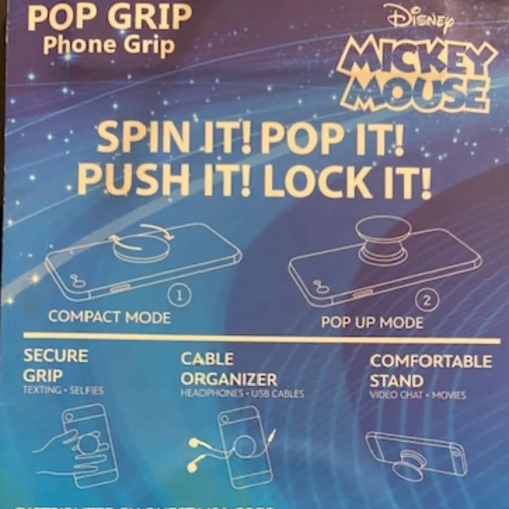 Disney Mickey Mouse Phone Pop Grip